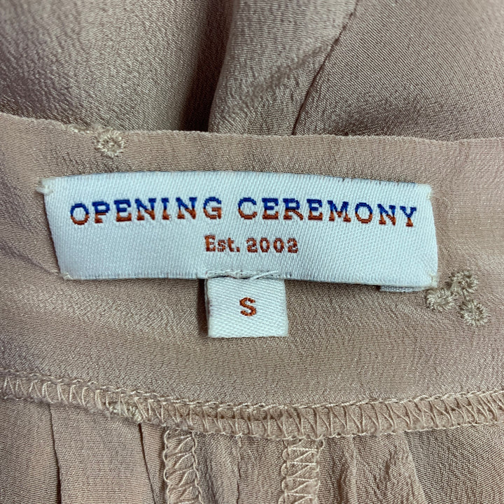 OPENING CEREMONY Size S Pink Silk Embroidered Harem Casual Pants