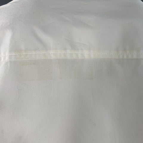 NILI LOTAN Size XL White Cotton Pleated Bib Tuxedo Long Sleeve Shirt