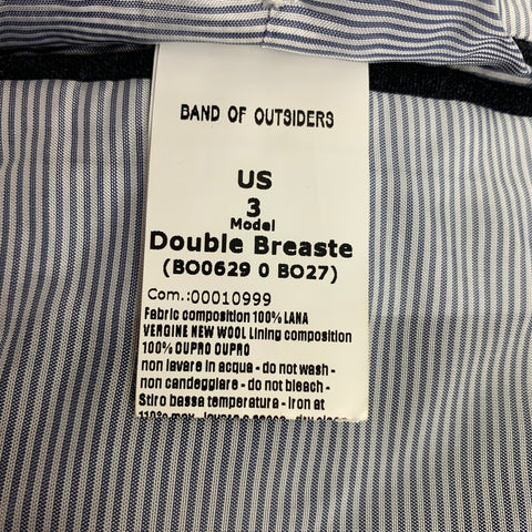 BAND OF OUTSIDERS Size 40 Grey Charcoal Wool Double Breasted Sport Coat