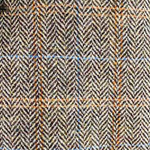 O'CONNELL'S Size 42 Long Brown Beige Herringbone Wool Sport Coat