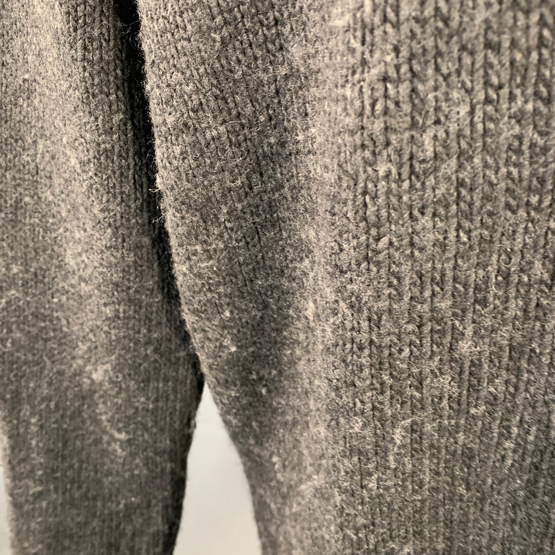 OUR LEGACY Size M Grey Charcoal Knit Acrylic Wool Oversized Cardigan