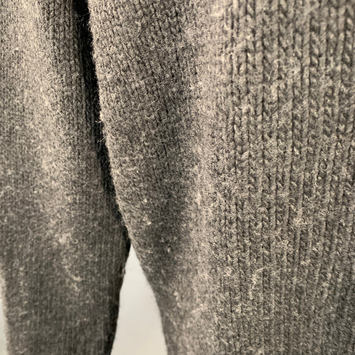 OUR LEGACY Size M Grey Charcoal Knit Acrylic Wool Oversized Cardigan