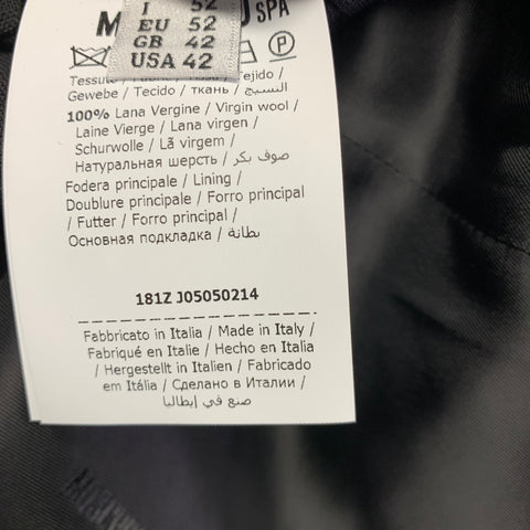 MOSCHINO COUTURE Size 42 Black Studded Wool Notch Lapel Sport Coat