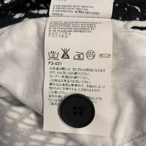 MM6 MAISON MARGIELA Taille 4 Pantalon décontracté en mélange de coton imprimé noir et blanc