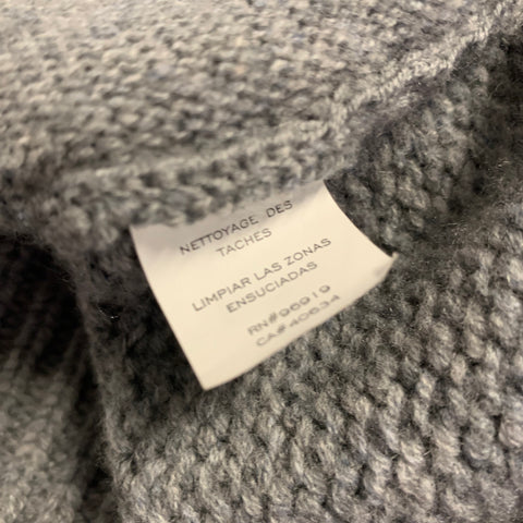 MARC JACOBS Size S Grey Cashmere / Wool Knitted Snaps Jacket