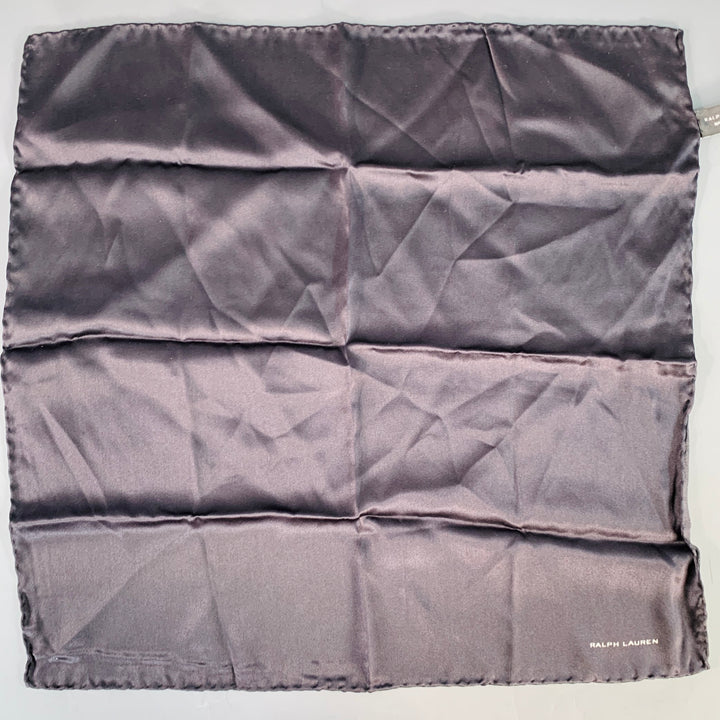 RALPH LAUREN Black Satin Pocket Square