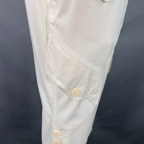 JEAN PAUL GAULTIER Size 4 Cream Cotton Cargo Casual Pants