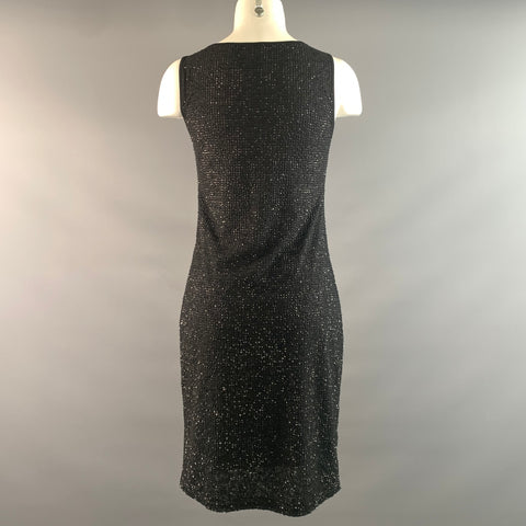 MARC CAIN Size M Black Sequined BodyCon Knee Length Dress