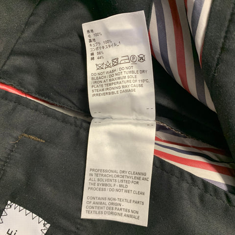 THOM BROWNE Size 2 Brown Olive Wool Herringbone Flat Front Dress Pants