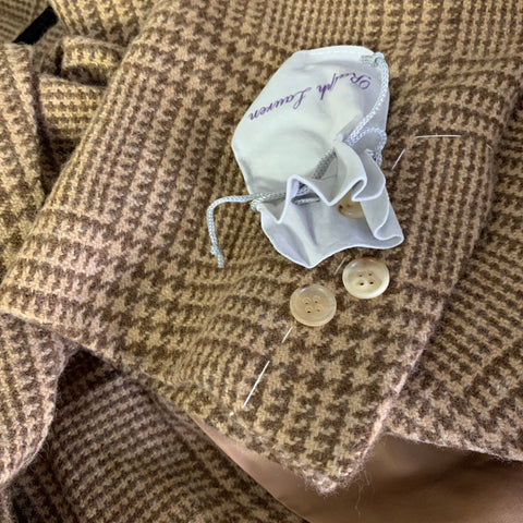 RALPH LAUREN Size 44 Camel Brown Glen Check Wool Notch Lapel Sport Coat