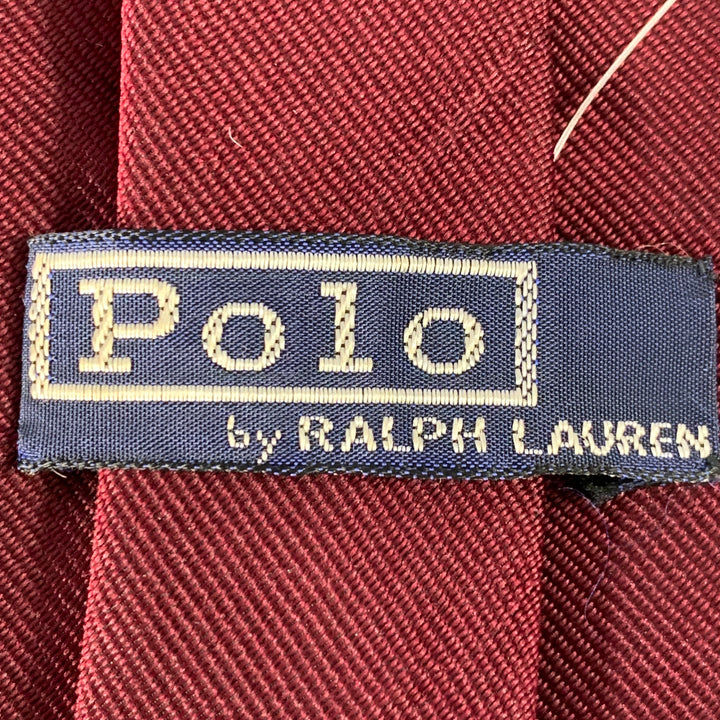 POLO by RALPH LAUREN Burgundy Narrow Embroidered Tie