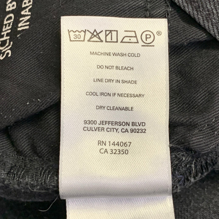 OUTERKNOWN Size 34 Black Twill Cotton Blend Straight Five Pockets Jeans