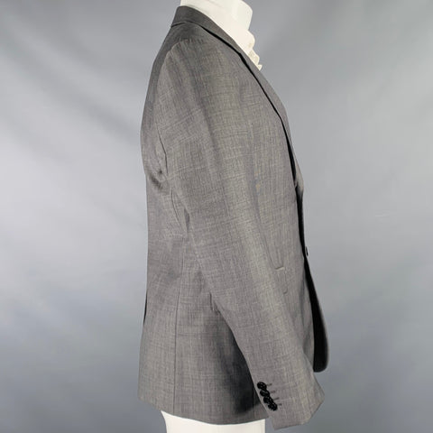 THEORY Size 40 Short Grey Wool Notch Lapel Sport Coat