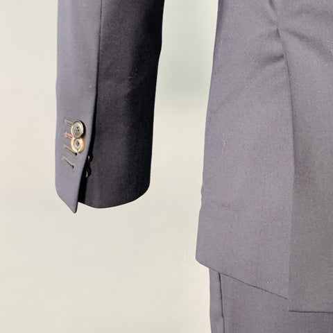 PAUL SMITH Size 36 Navy Wool Single Breasted Slim Fit Notch Lapel Suit