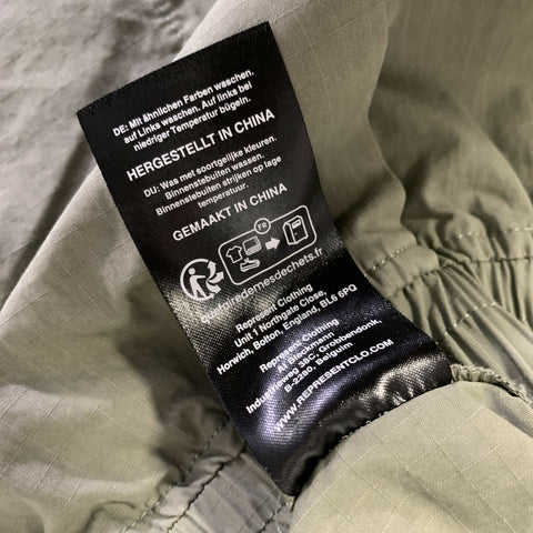 REPRESENT Size L Green Cotton Nylon Wide Leg Casual Pants