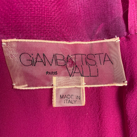 GIAMBATTISTA VALLI Robe sans manches tissée en mélange de lin framboise Taille XXS