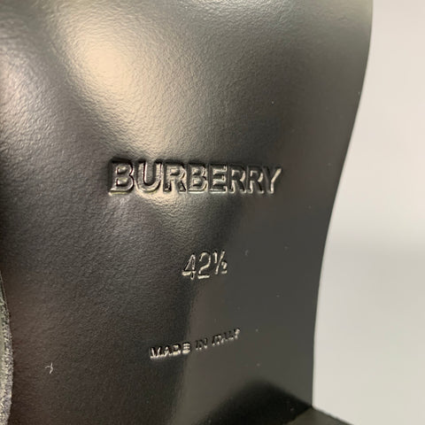 BURBERRY Size 9.5 Navy Monogram Velvet Slip On Loafers