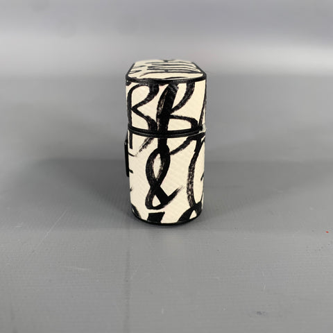 DOLCE & GABBANA White Black Leather AirPod Case