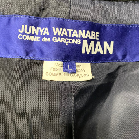 JUNYA WATANABE  Size L Navy Black Textured Wool Blend Sport Coat