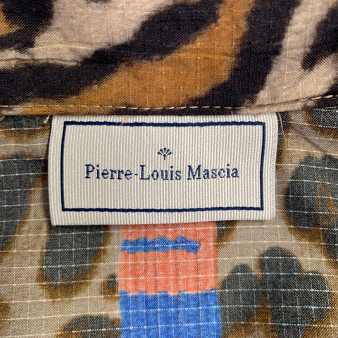 PIERRE-LOUIS MASCIA Size XS Brown Multi Color Animal Print Jacket