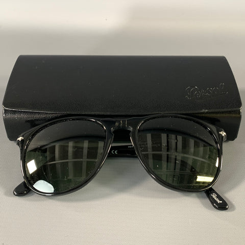 PERSOL Black Acetate Sunglasses