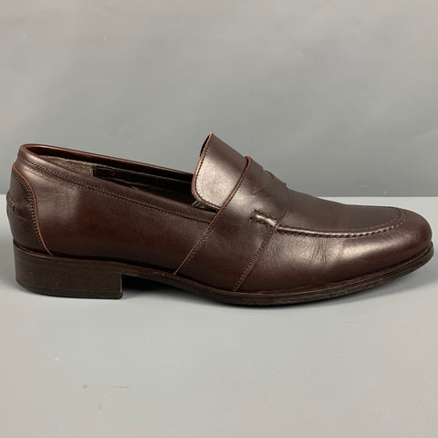 HARRYS OF LONDON Size 11 Brown Leather Penny Loafers