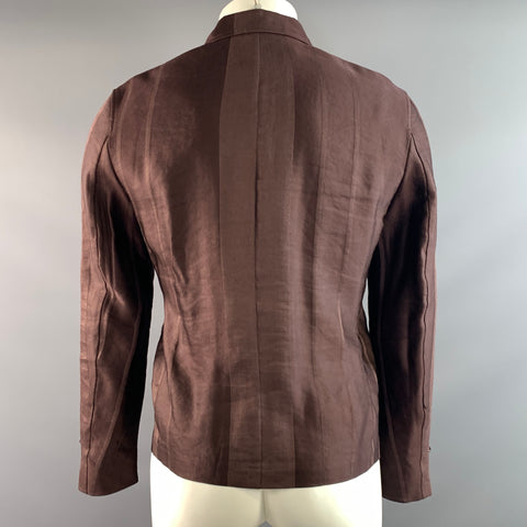 JOHN VARVATOS SS2019 Chest Size 44 Size M Burgundy O1806V1-BOFL Stripe Jacket