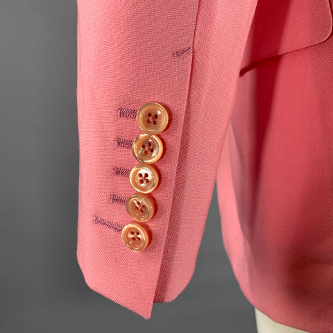 TOM FORD Size 36 Pink Mohair Wool Peak Lapel Sport Coat