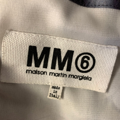 MM6 MAISON MARGIELA SS2013 Size 8 White Dark Grey Viscose Mixed Patterns Dress