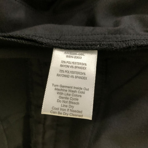 ATM Size 4 Black Polyester Blend Flat Front Dress Pants
