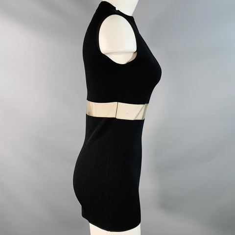 TOTEME Size S Black Viscose Blend Jersey Sleeveless High Neck Casual Top