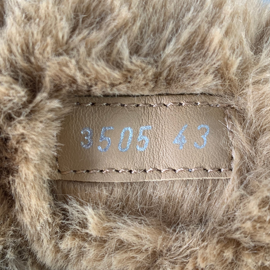 JOHN GALLIANO Size 10 Black Leather Lace-Up Boots