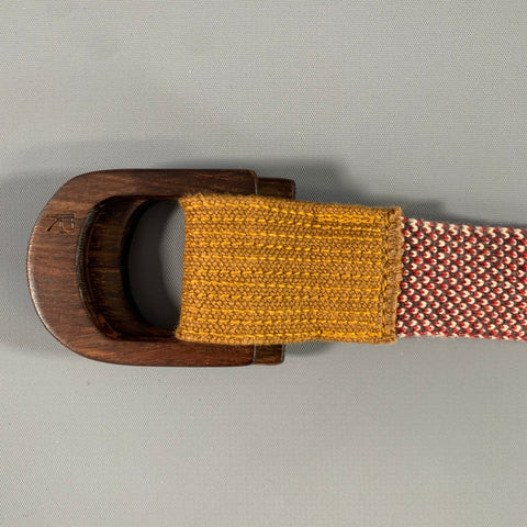 45rpm Size M Brown Beige & Grey Knitted Wool Belt