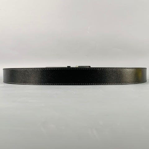 BURBERRY Size 38 Black Leather Belt