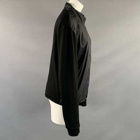 JIL SANDER Chest Size XL Size XL Black Viscose Blend Bomber Jacket