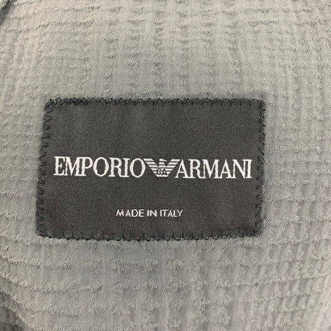 EMPORIO ARMANI Veste de sport texturée gris ardoise, taille 40
