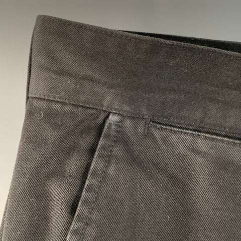 SATURDAYS NYC Size 32 Black Cotton Twill Tapered Zip Fly Casual Pants