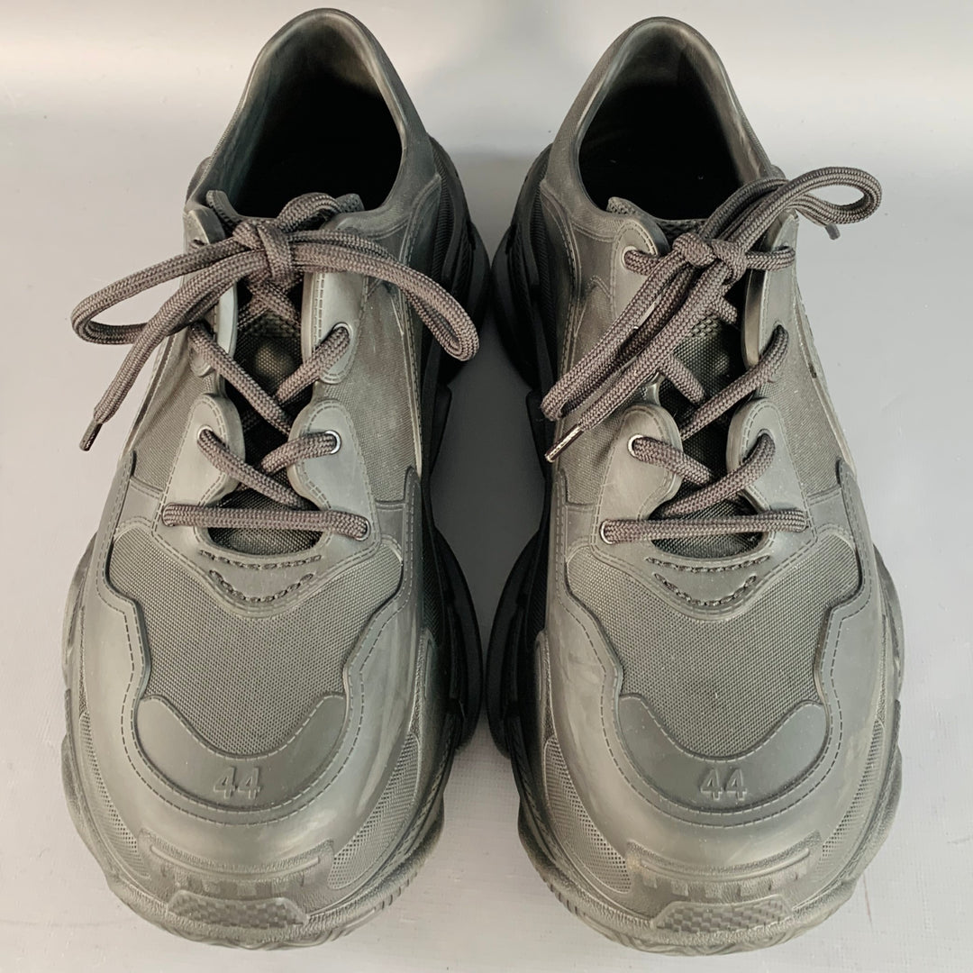BALENCIAGA Size 11 Triple S Mold Black EVA Chunky Sneakers