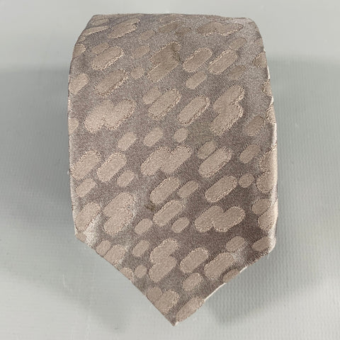 GIORGIO ARMANI Grey Silk Abstract Tie