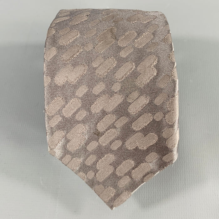 GIORGIO ARMANI Grey Silk Abstract Tie