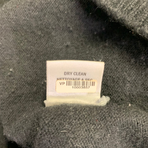 GENERRA Size L Black Knit Cashmere V-Neck Pullover