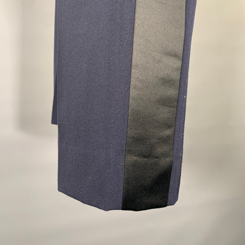 DRIES VAN NOTEN Size S Navy Black Polyester Blend Elastic Waistband Casual Pants