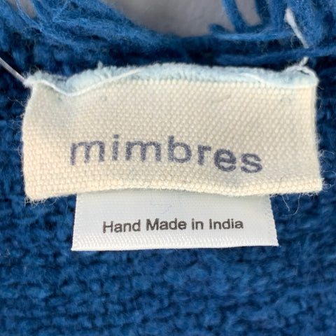 MIMBRES Blue Woven Cotton Scarf Shawl