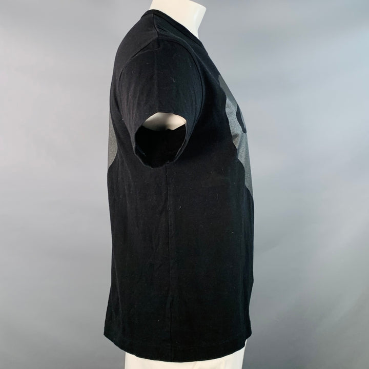 COMME des GARCONS PLAY Size XL Black Heart Logo Cotton Crew Neck T-shirt