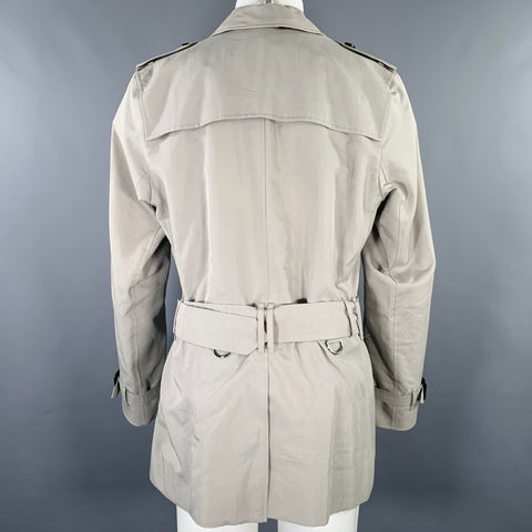 BURBERRY LONDON Size 40 Grey Cotton Blend Trench Coat