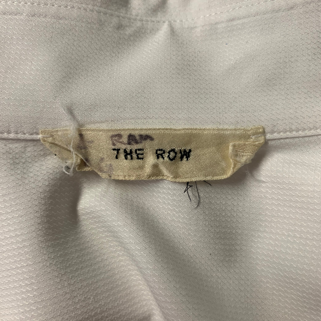 THE ROW Size 12 White Cotton Dress Shirt
