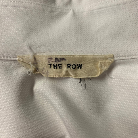 THE ROW Size 12 White Cotton Dress Shirt