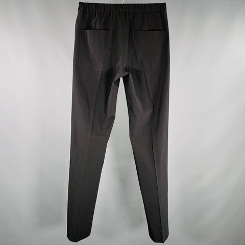 HELMUT LANG Size S Black Wool Blend Pleated Dress Pants