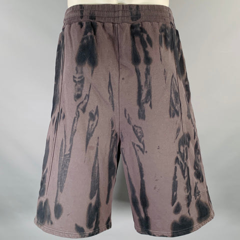 A-COLD-WALL Size XL Grey Charcoal Tie Dye Cotton Drawstring Shorts