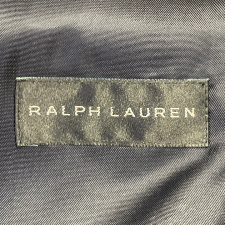 RALPH LAUREN Size 38 Regular Navy Grey Pinstripe Wool Notch Lapel Suit